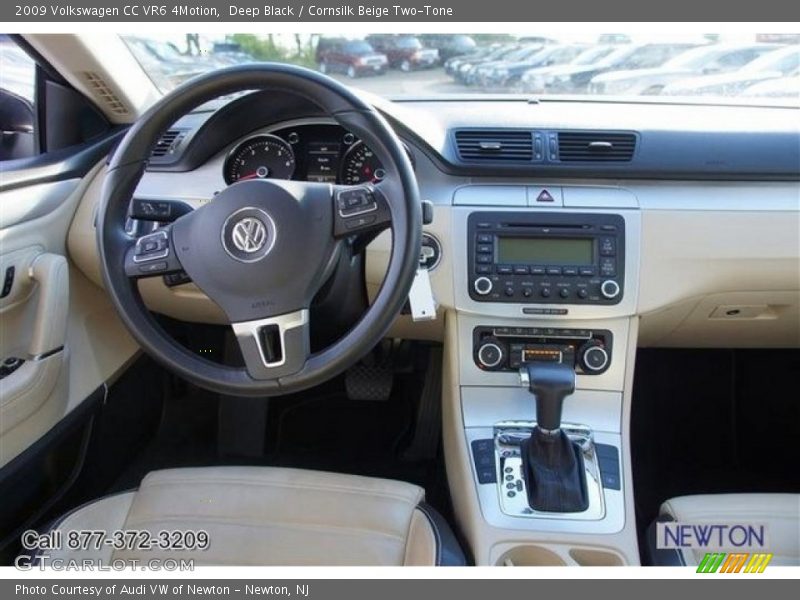 Deep Black / Cornsilk Beige Two-Tone 2009 Volkswagen CC VR6 4Motion