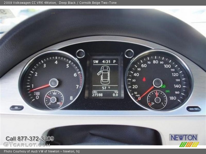 Deep Black / Cornsilk Beige Two-Tone 2009 Volkswagen CC VR6 4Motion