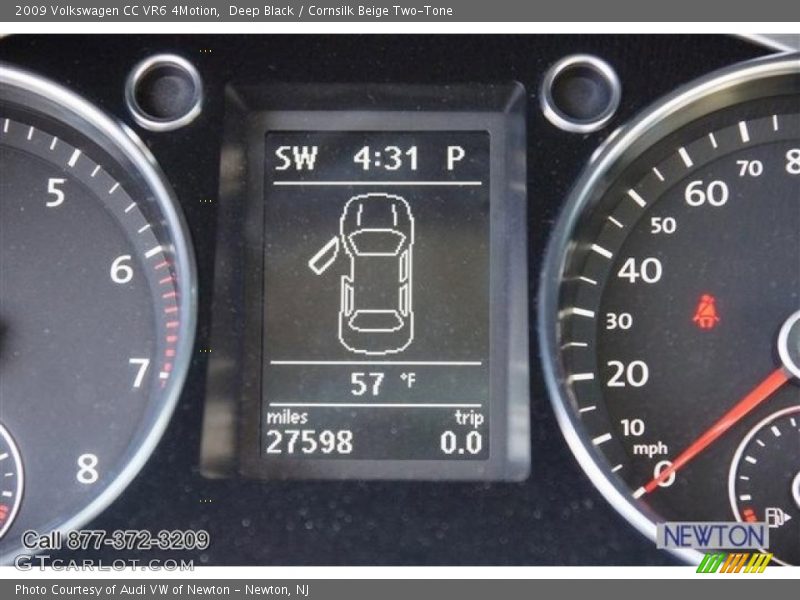 Deep Black / Cornsilk Beige Two-Tone 2009 Volkswagen CC VR6 4Motion