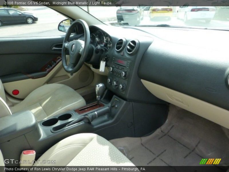 Midnight Blue Metallic / Light Taupe 2008 Pontiac G6 V6 Sedan