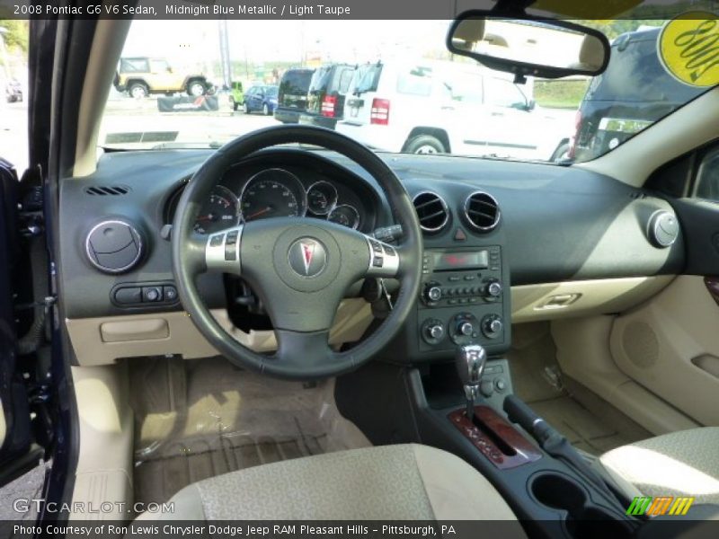 Midnight Blue Metallic / Light Taupe 2008 Pontiac G6 V6 Sedan