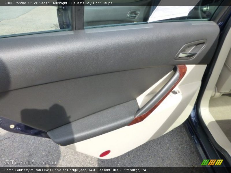Midnight Blue Metallic / Light Taupe 2008 Pontiac G6 V6 Sedan