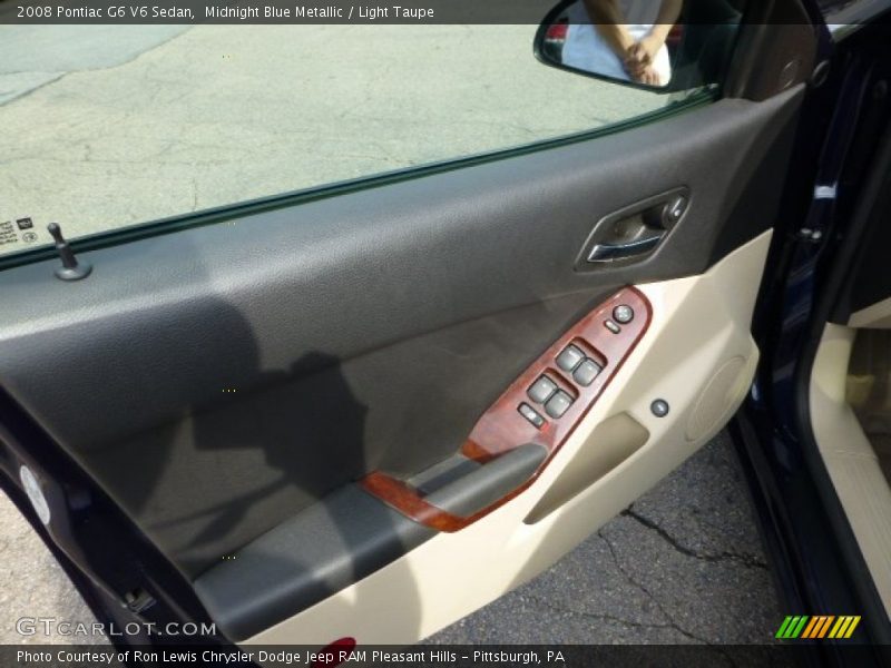 Midnight Blue Metallic / Light Taupe 2008 Pontiac G6 V6 Sedan