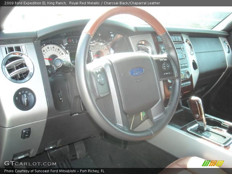 Royal Red Metallic / Charcoal Black/Chaparral Leather 2009 Ford Expedition EL King Ranch