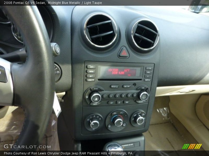 Midnight Blue Metallic / Light Taupe 2008 Pontiac G6 V6 Sedan
