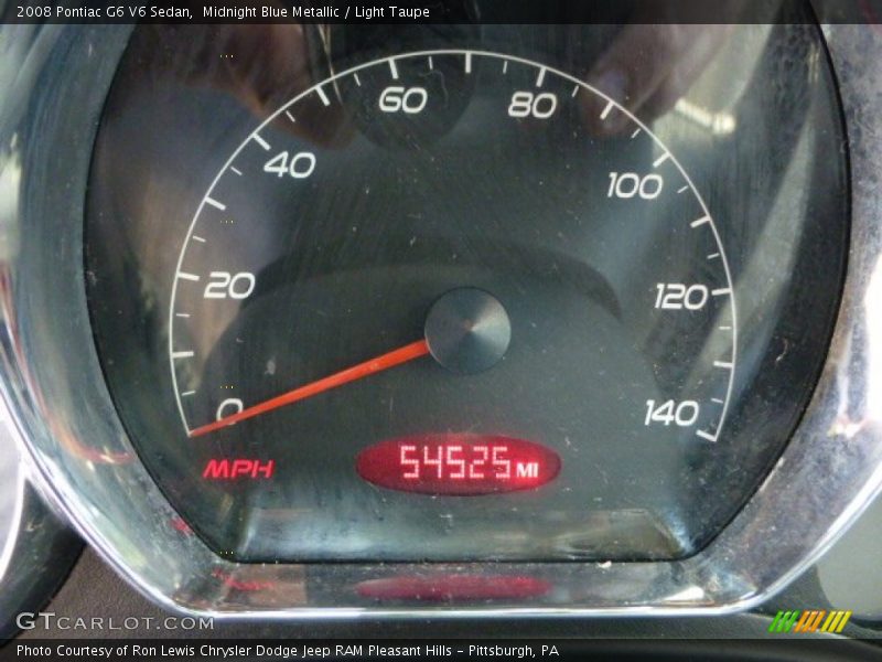 Midnight Blue Metallic / Light Taupe 2008 Pontiac G6 V6 Sedan