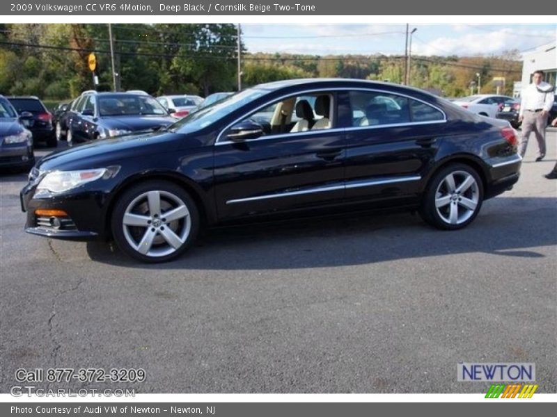 Deep Black / Cornsilk Beige Two-Tone 2009 Volkswagen CC VR6 4Motion