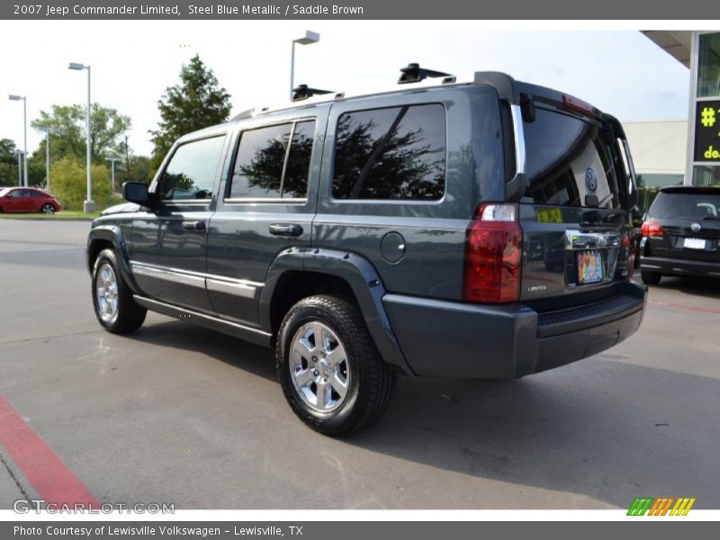 Steel Blue Metallic / Saddle Brown 2007 Jeep Commander Limited