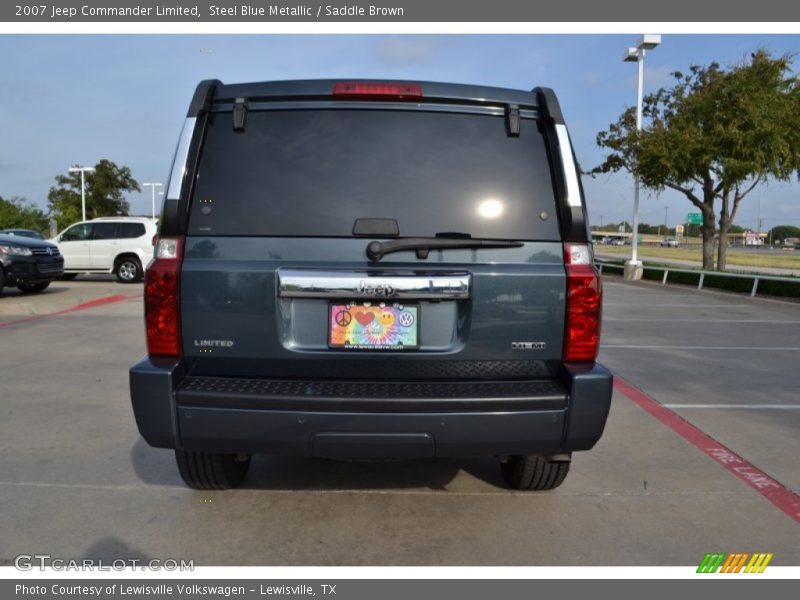 Steel Blue Metallic / Saddle Brown 2007 Jeep Commander Limited