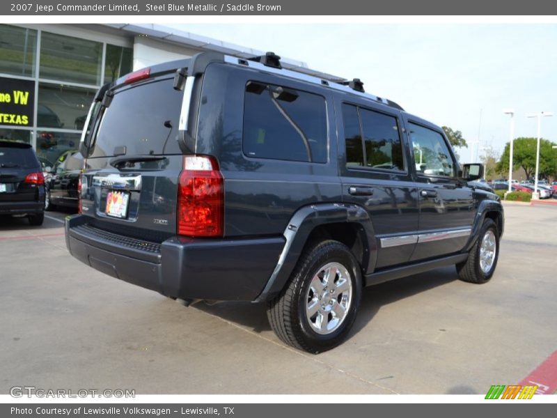 Steel Blue Metallic / Saddle Brown 2007 Jeep Commander Limited