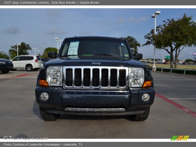 Steel Blue Metallic / Saddle Brown 2007 Jeep Commander Limited