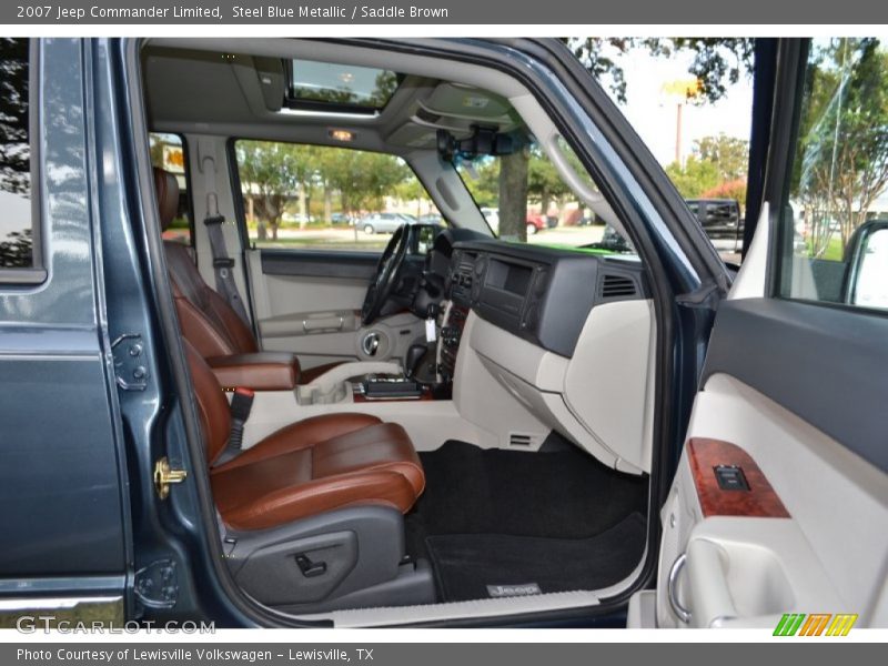 Steel Blue Metallic / Saddle Brown 2007 Jeep Commander Limited