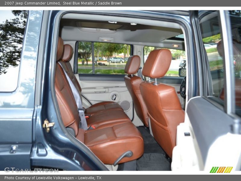 Steel Blue Metallic / Saddle Brown 2007 Jeep Commander Limited