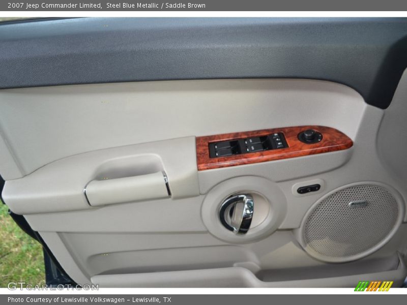 Steel Blue Metallic / Saddle Brown 2007 Jeep Commander Limited