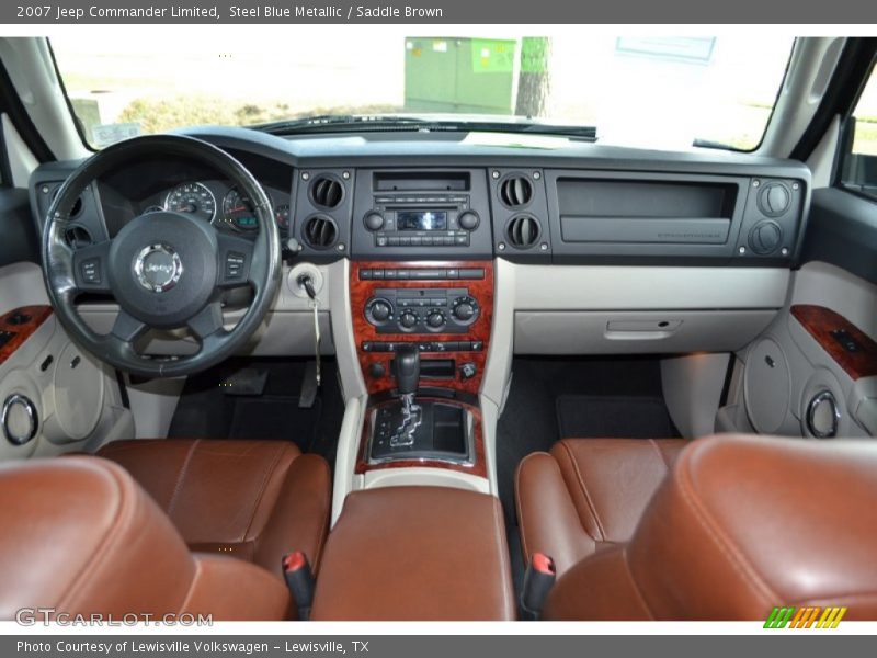 Steel Blue Metallic / Saddle Brown 2007 Jeep Commander Limited
