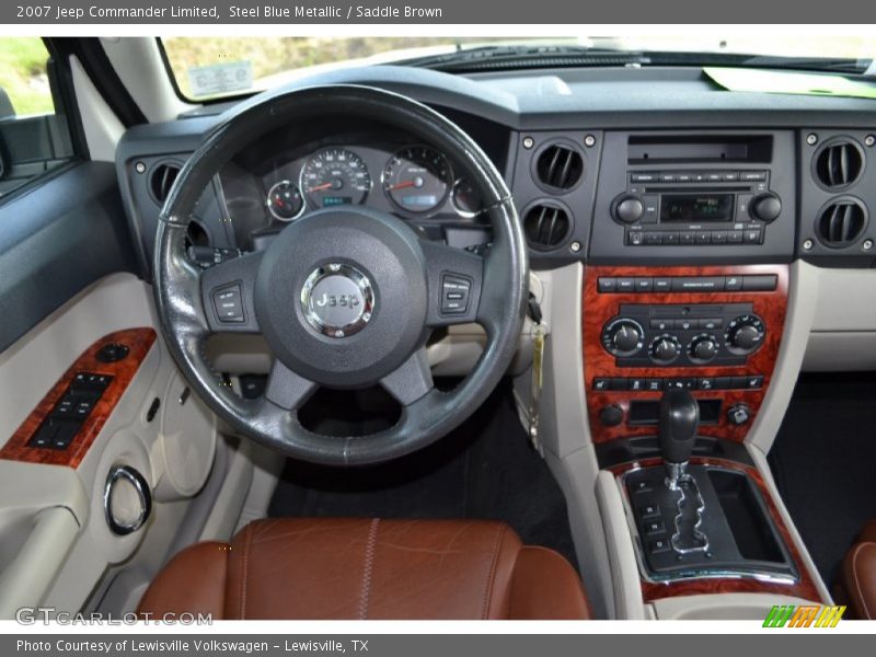 Steel Blue Metallic / Saddle Brown 2007 Jeep Commander Limited