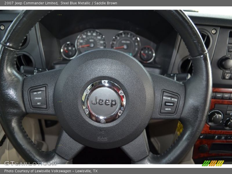 Steel Blue Metallic / Saddle Brown 2007 Jeep Commander Limited