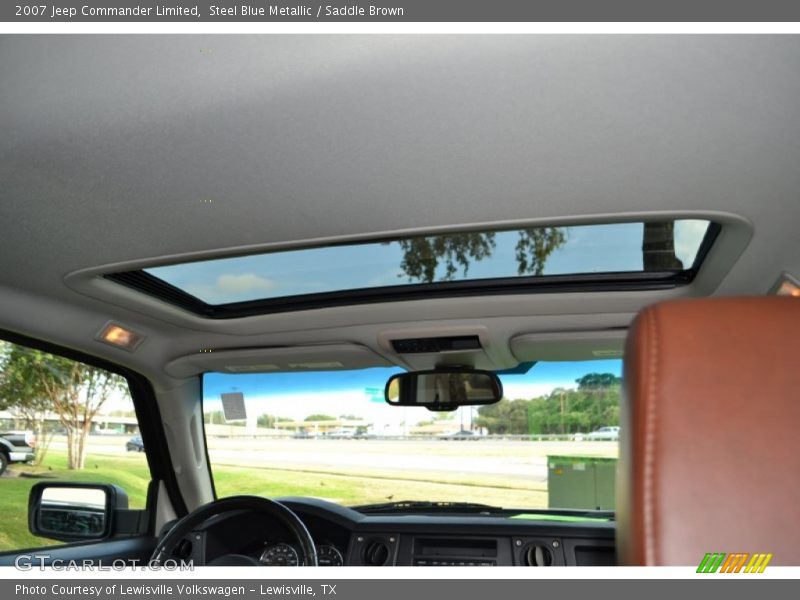 Steel Blue Metallic / Saddle Brown 2007 Jeep Commander Limited