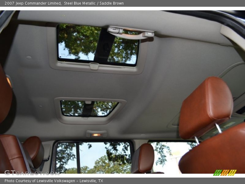Steel Blue Metallic / Saddle Brown 2007 Jeep Commander Limited