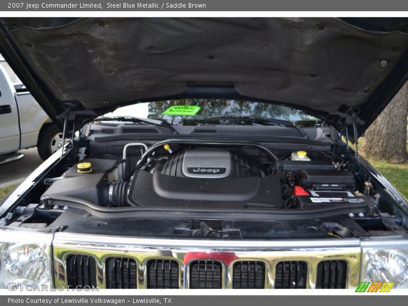 Steel Blue Metallic / Saddle Brown 2007 Jeep Commander Limited