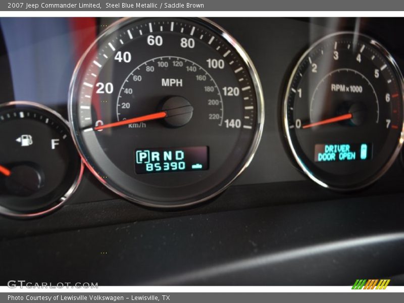 Steel Blue Metallic / Saddle Brown 2007 Jeep Commander Limited