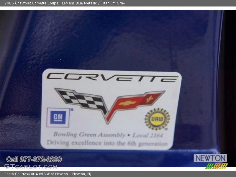 LeMans Blue Metallic / Titanium Gray 2006 Chevrolet Corvette Coupe