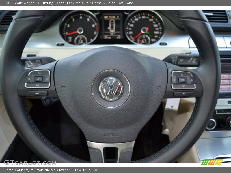 Deep Black Metallic / Cornsilk Beige Two Tone 2010 Volkswagen CC Luxury