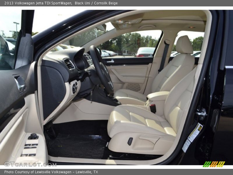 Black Uni / Cornsilk Beige 2013 Volkswagen Jetta TDI SportWagen