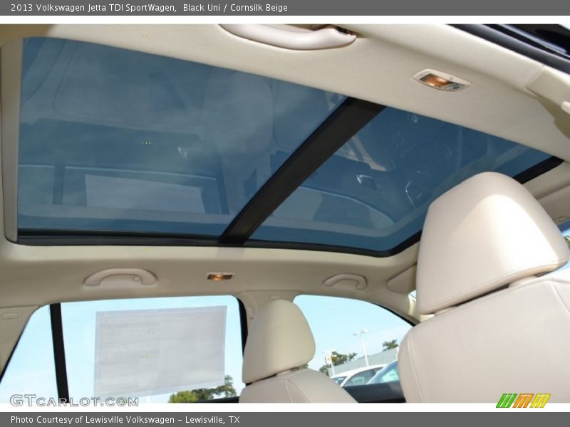 Black Uni / Cornsilk Beige 2013 Volkswagen Jetta TDI SportWagen