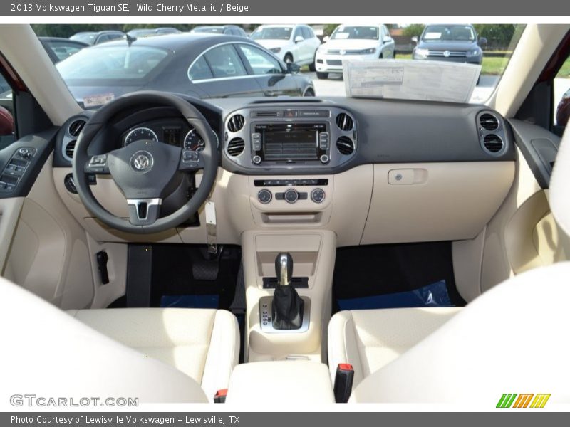 Wild Cherry Metallic / Beige 2013 Volkswagen Tiguan SE