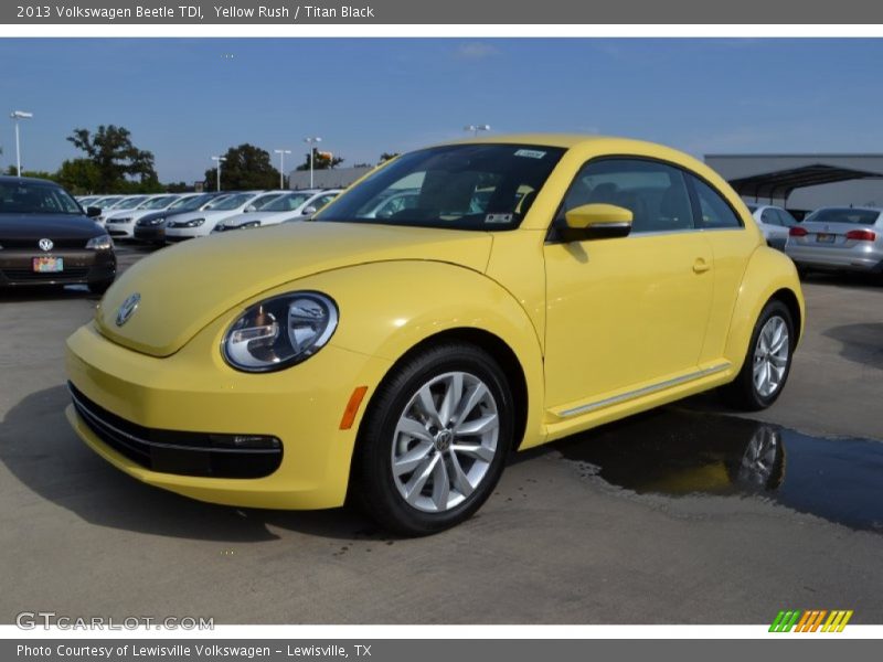 Yellow Rush / Titan Black 2013 Volkswagen Beetle TDI