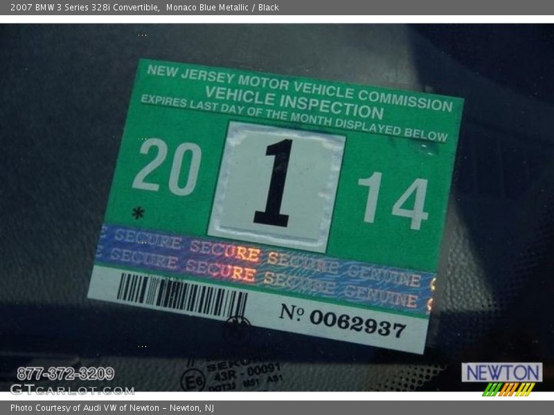 Monaco Blue Metallic / Black 2007 BMW 3 Series 328i Convertible