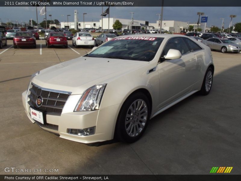 White Diamond Tricoat / Light Titanium/Ebony 2011 Cadillac CTS Coupe