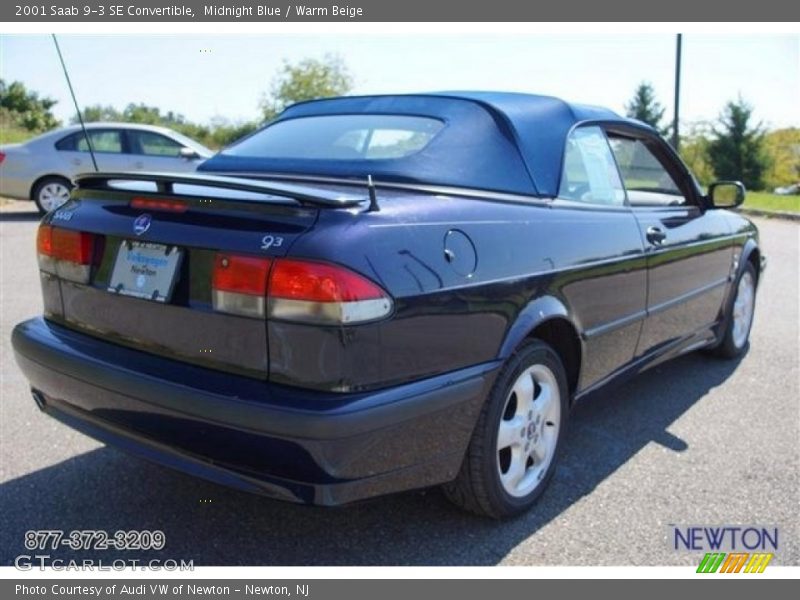 Midnight Blue / Warm Beige 2001 Saab 9-3 SE Convertible