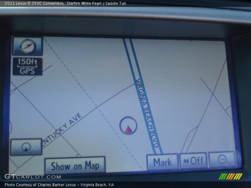 Navigation of 2011 IS 250C Convertible