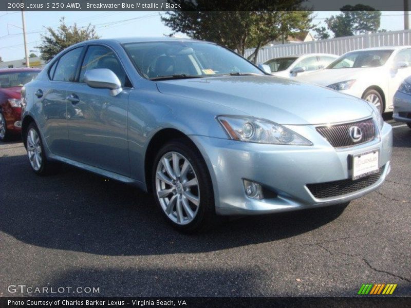 Breakwater Blue Metallic / Black 2008 Lexus IS 250 AWD