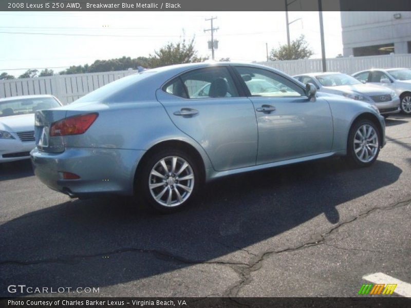 Breakwater Blue Metallic / Black 2008 Lexus IS 250 AWD