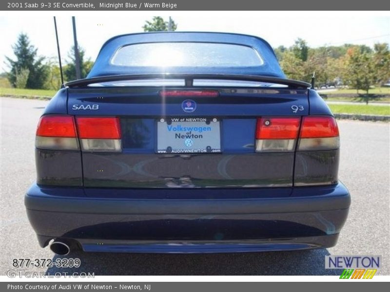 Midnight Blue / Warm Beige 2001 Saab 9-3 SE Convertible