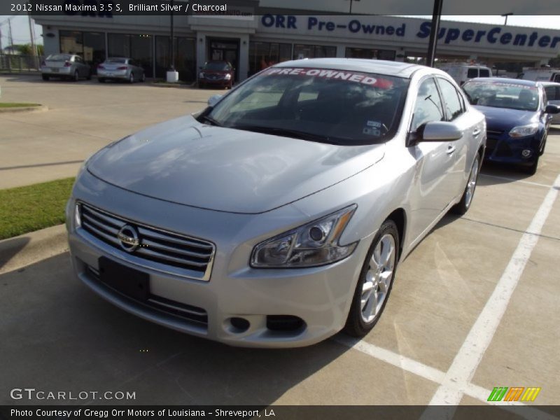 Brilliant Silver / Charcoal 2012 Nissan Maxima 3.5 S