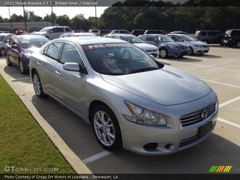 Brilliant Silver / Charcoal 2012 Nissan Maxima 3.5 S