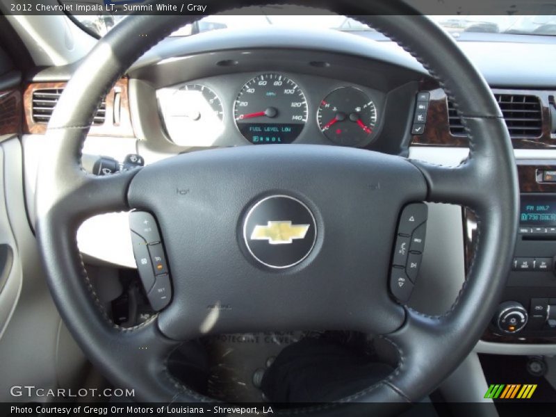 Summit White / Gray 2012 Chevrolet Impala LT