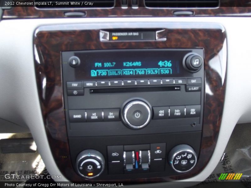 Summit White / Gray 2012 Chevrolet Impala LT