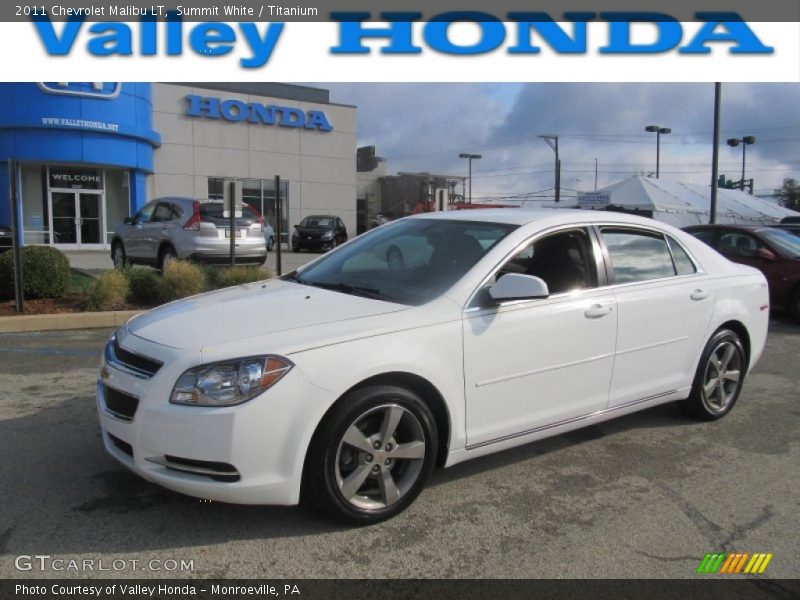 Summit White / Titanium 2011 Chevrolet Malibu LT