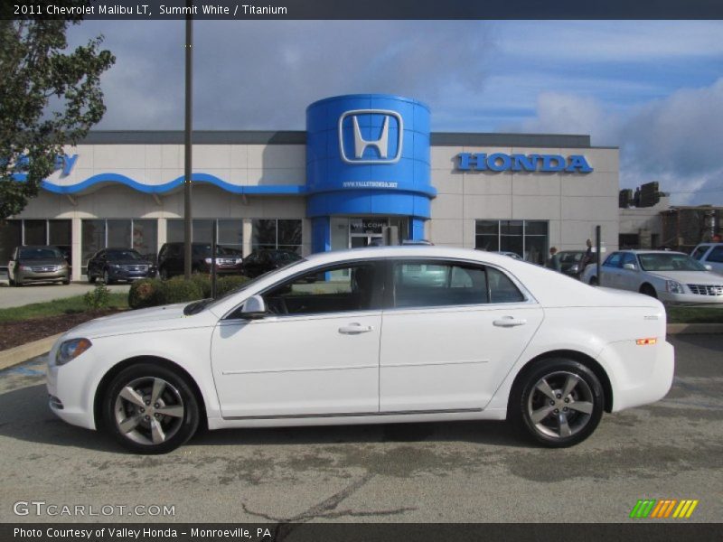Summit White / Titanium 2011 Chevrolet Malibu LT