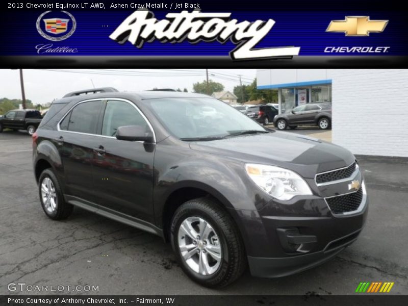 Ashen Gray Metallic / Jet Black 2013 Chevrolet Equinox LT AWD