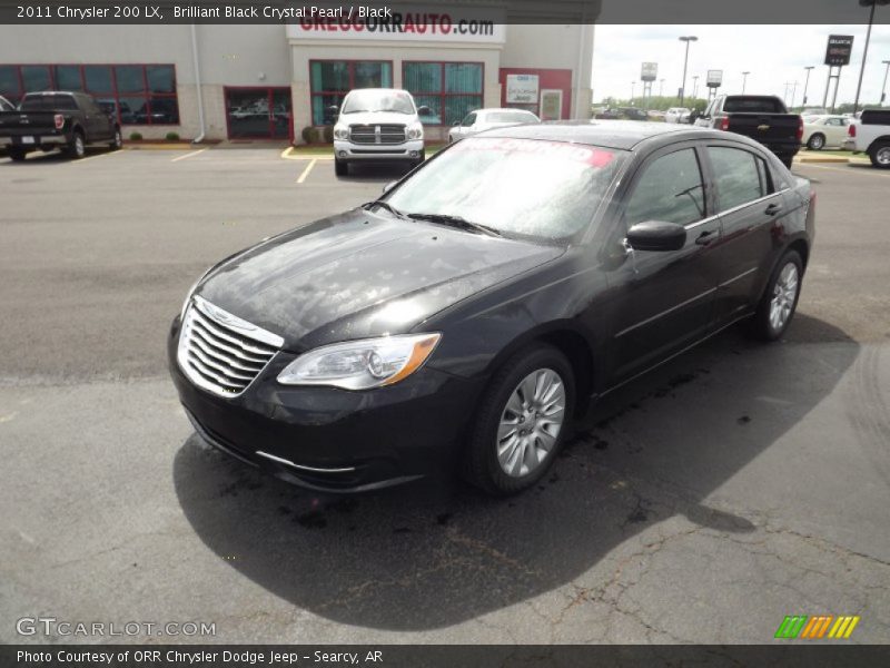 Brilliant Black Crystal Pearl / Black 2011 Chrysler 200 LX