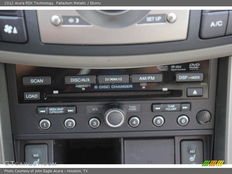 Palladium Metallic / Ebony 2012 Acura RDX Technology