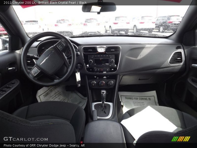 Brilliant Black Crystal Pearl / Black 2011 Chrysler 200 LX