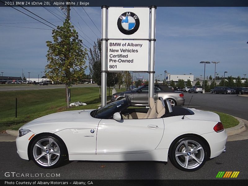 Alpine White / Beige 2013 BMW Z4 sDrive 28i