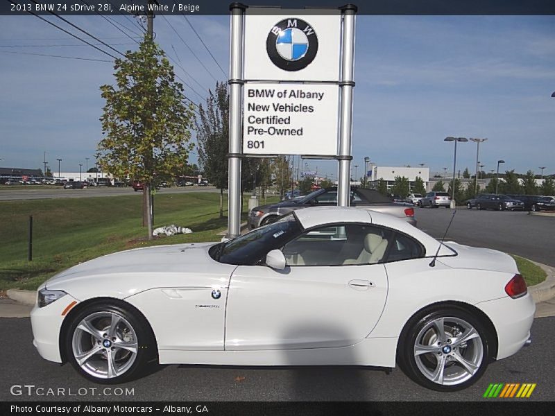Alpine White / Beige 2013 BMW Z4 sDrive 28i